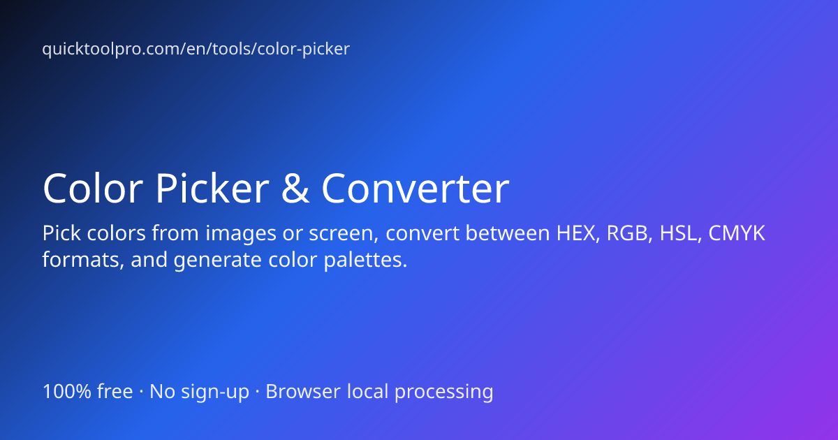 Color Picker & Converter - QuickToolPro