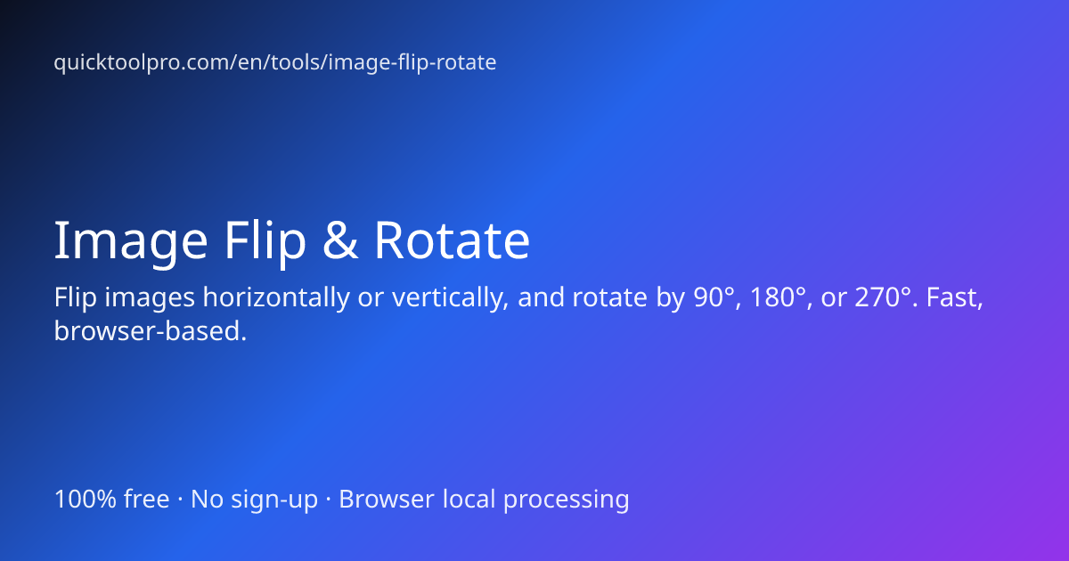 Image Flip & Rotate - Free Online Tool