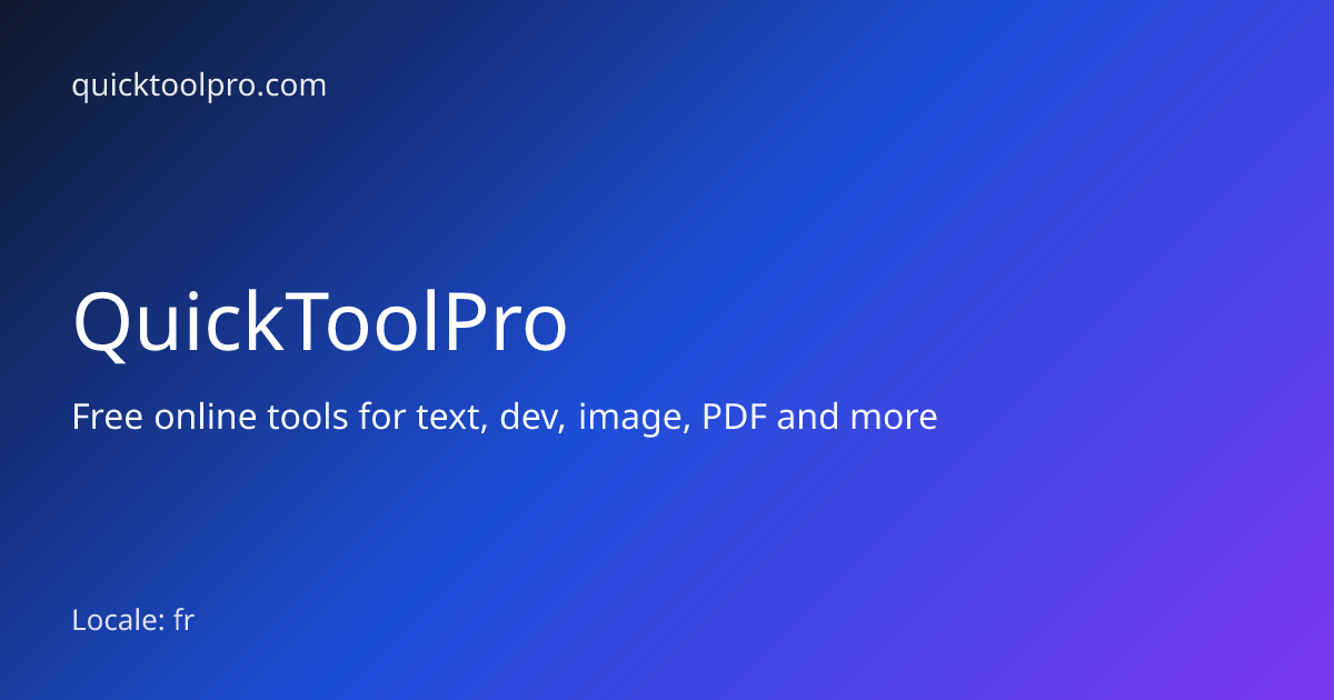QuickToolPro - Quick Tools and Studios